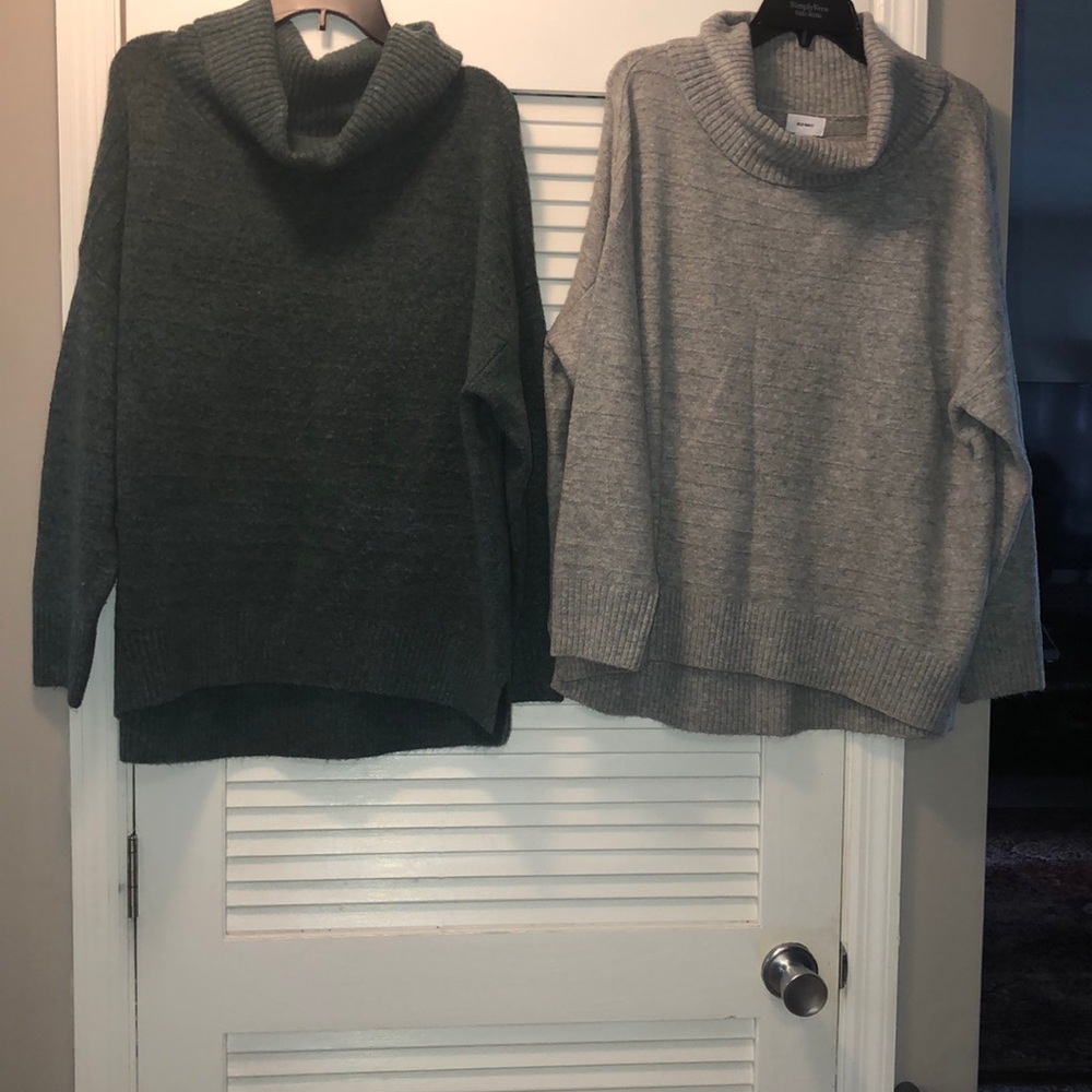 Two Old Navy turtlenecks